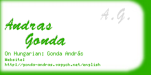 andras gonda business card